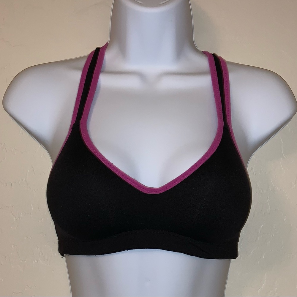 Pink Victoria’s Secret sports bra